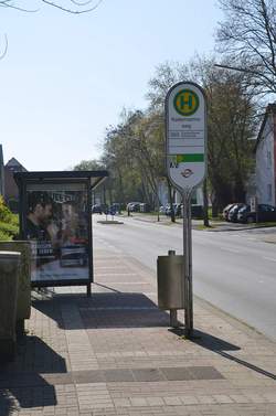 Bushaltestelle Kellermannsweg, Fahrtrichtung Bochum Hbf