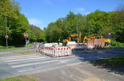 Baustelle Ecke Auf der Heide und Opelring Bochum (2)