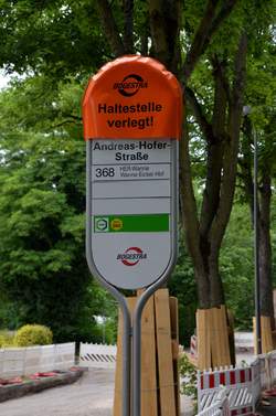 Baustelle - Bushaltestelle Andreas-Hofer-Straße in Bochum