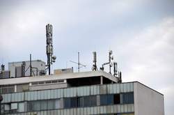 Antennen auf dem Dach des ehemaligen Hotels an der Wittener Straße, Bochum