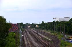 Blick von der Brücke am Lohring Richtung Finanzamt Bochum-Mitte (2)