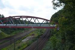 Neue Buselohbrücke über Bahngleise, September 2017 (1)